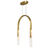 Curva Integrated LED 22in Chandelier with Handcrafted Glass