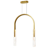 Curva Integrated LED 22in Chandelier with Handcrafted Glass