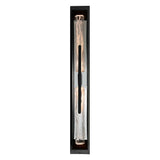 Curva Integrated LED 24in Sand Black Outdoor Wall Light with Handcrafted Glass