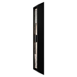 Curva Integrated LED 24in Sand Black Outdoor Wall Light with Handcrafted Glass