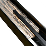 Curva Integrated LED 24in Sand Black Outdoor Wall Light with Handcrafted Glass