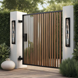 Curva Integrated LED 24in Sand Black Outdoor Wall Light with Handcrafted Glass