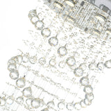 Double Spiral Chrome Chandelier