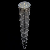Double Spiral Chrome Chandelier