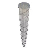 Double Spiral Chrome Chandelier
