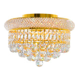 Empire 3 Light 12in Flush Mount with Crystals