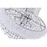 Empire 8 Light 18in Down Chandelier with Crystals
