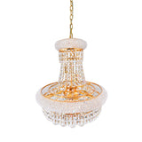 Empire 8 Light 18in Down Chandelier with Crystals