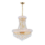 Empire 8 Light 18in Down Chandelier with Crystals