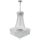 Empire 17 Light 24in Down Chandelier with Crystals