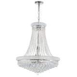 Empire 18 Light 28in Down Chandelier with Crystals