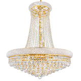 Empire 18 Light 28in Down Chandelier with Crystals