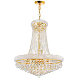 Empire 18 Light 28in Down Chandelier with Crystals