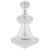 Empire 34 Light 36in Down Chandelier with Crystals