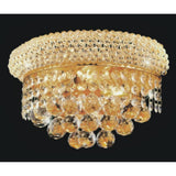 Empire 12in Gold Wall Sconce with Crystals