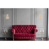 Empire 12in Gold Wall Sconce with Crystals