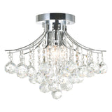 Princess Chrome Flush Mount with Crystals