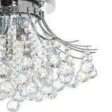 Princess Chrome Flush Mount with Crystals