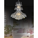 Princess 8 Light 20in Down Chandelier with Crystals