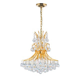 Princess 8 Light 20in Down Chandelier with Crystals