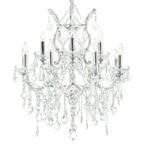 Maria Theresa Chrome Up Chandelier with Crystals