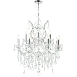 Maria Theresa Chrome Up Chandelier with Crystals