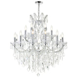Maria Theresa Chrome Up Chandelier with Crystals