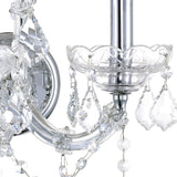 Maria Theresa Chrome Wall Sconce with Crystals