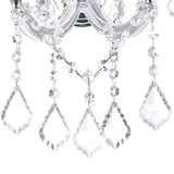 Maria Theresa Chrome Wall Sconce with Crystals