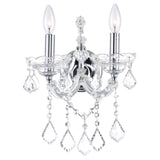Maria Theresa Chrome Wall Sconce with Crystals