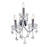 Maria Theresa Chrome Wall Sconce with Crystals