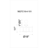 Miette 4 Light 18in Cage Flush Mount