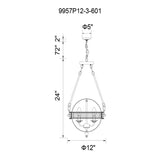 Arkansas 3 Light Mini Pendant
