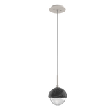 Cabochon Pendant Light Beige Silver Black Marble By Hammerton