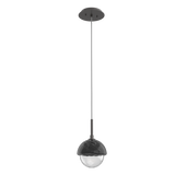 Cabochon Pendant Light Graphite Black Marble By Hammerton