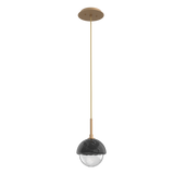Cabochon Pendant Light Novel Brass Black Marble By Hammerton