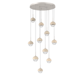 Cabochon Round Pendant Chandelier 11 Lights Beihe Silver Travertine By Hammerton