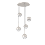 Cabochon Round Pendant Chandelier 5 Lights Flat Bronze Matching Finish By Hammerton