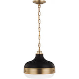 Cadence Pendant — 13 Inch, Dark Antique Brass / Matte Black