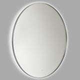 Cadre Round Mirror Medium Brushed Nickel By Generation Lighting - Side View1