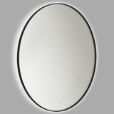 Cadre Round Mirror Medium Midnight Black By Generation Lighting - Side View1