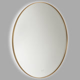 Cadre Round Mirror Medium Satin Brass By Generation Lighting - Side View1