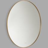 Cadre Round Mirror Medium Satin Brass By Generation Lighting - Side View2