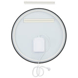 Cadre Round Mirror Small Brushed Nickel By Generation Lighting - Detailed View8