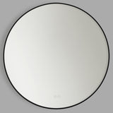 Cadre Round Mirror Small Midnight Black By Generation Lighting - Front View