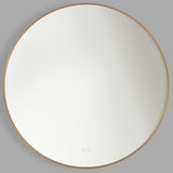 Cadre Round Mirror Small Satin Brass By Generation Lighting - Front View