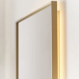 Cadre Square Mirror Small Satin Brass By Generation Lighting - Detailed View2