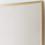 Cadre Square Mirror Small Satin Brass By Generation Lighting - Detailed View3