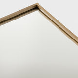 Cadre Square Mirror Small Satin Brass By Generation Lighting - Detailed View4