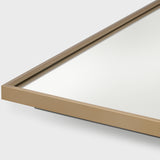 Cadre Square Mirror Small Satin Brass By Generation Lighting - Detailed View5